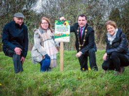 Mayor of Limerick City and County, James Collins with Michael Sheehan, LCCC Parks Department, Sharon Lynch, LCCC Environmental Technican and Anne Goggin, LCCC Senior Executive Engineer. PIcture: Keith Wiseman