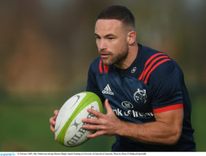 Alby Mathewson during Munster Rugby Squad Training at University of Limerick in Limerick. Photo by Piaras Ó Mídheach/Sportsfile