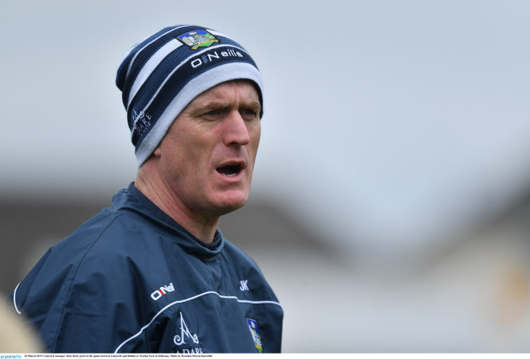 Limerick manager John Kiely prior to the Allianz Hurling League Division 1 semi-final between Limerick and Dublin at Nowlan Park in Kilkenny. Photo by Brendan Moran/Sportsfile