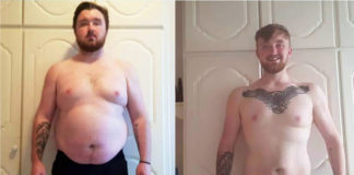 Donnacadha Lynch before and after his course of Isagenix.