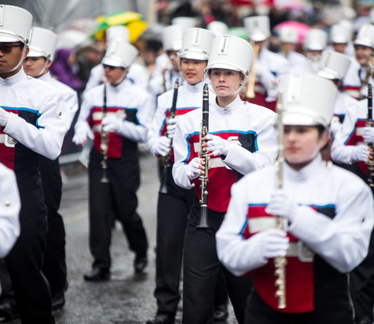 Members of Charlotte Catholic High School Band. Photo: Cian Reinhardt