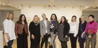 Attending the opening of REGARD X in the Bourne Vincent Gallery were Mary Kelly, Diane Copperwhite, RHA, RHA President Abigail O’Brien, Alice Maher, Mary O’Dea, Pamela Dunne, Yvonne Davis, Curator, Visual Arts, UL, Deirdre A.Power and Janet Mullarney. . Photograph Liam Burke/Press 22.