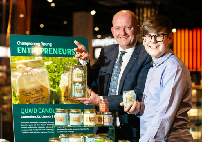 Shannon Airport Head of Commercial operations Darren Smyth with Evan Quaid at the Shannon Duty Free shop. Photo: Arthur Ellis