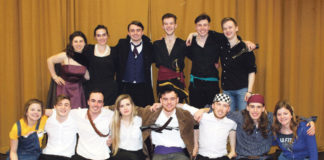 Cast and crew of the UL Drama Society's production of 'Cider and Sand'.