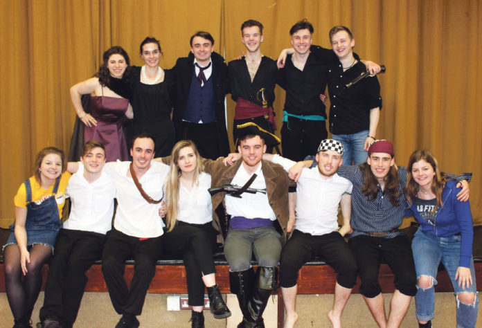 Cast and crew of the UL Drama Society's production of 'Cider and Sand'.