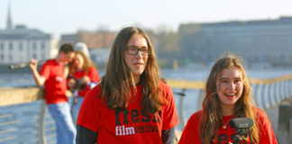 Pictured are Oisin McKeogh, 16 from Clare and Rebecca Jones, 16 from Tipperary, who won the Audience Award of the Limerick Heats of Fresh Film Festival for their film 'The Secret Life', a documentary about a girl struggling with her inner demons. Fresh Festival Festival and Ireland's Young Filmmaker of the Year Awards 2019 run from March 25 – 30, with the finals for the Juniors on Wednesday, March 27 and the finals for the Seniors on Thursday, March 28 in the Odeon, Castletroy Shopping Centre, Limerick. See freshfilmfestival.net. Picture: Dermot Culhane. Limerick Post