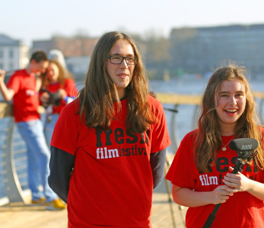 Pictured are Oisin McKeogh, 16 from Clare and Rebecca Jones, 16 from Tipperary, who won the Audience Award of the Limerick Heats of Fresh Film Festival for their film 'The Secret Life', a documentary about a girl struggling with her inner demons. Fresh Festival Festival and Ireland's Young Filmmaker of the Year Awards 2019 run from March 25 – 30, with the finals for the Juniors on Wednesday, March 27 and the finals for the Seniors on Thursday, March 28 in the Odeon, Castletroy Shopping Centre, Limerick. See freshfilmfestival.net. Picture: Dermot Culhane. Limerick Post