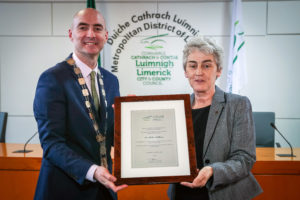 Mayoral Reception which was accorded to Sr. Helen Culhane, Dr. Jennifer McMahon and Emma Langford by Cllr. Daniel Butler, Mayor of the Metropolitan District of Limerick in City Hall Merchants Quay. Picture: Keith Wiseman