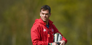 Munster head coach Johann van Graan during Munster Rugby Squad Training at the University of Limerick in Limerick. Photo by Harry Murphy/Sportsfile