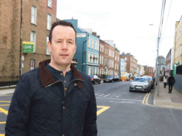 City councillor Joe Leddin on Catherine Street. Photo: Brendan Gleeson