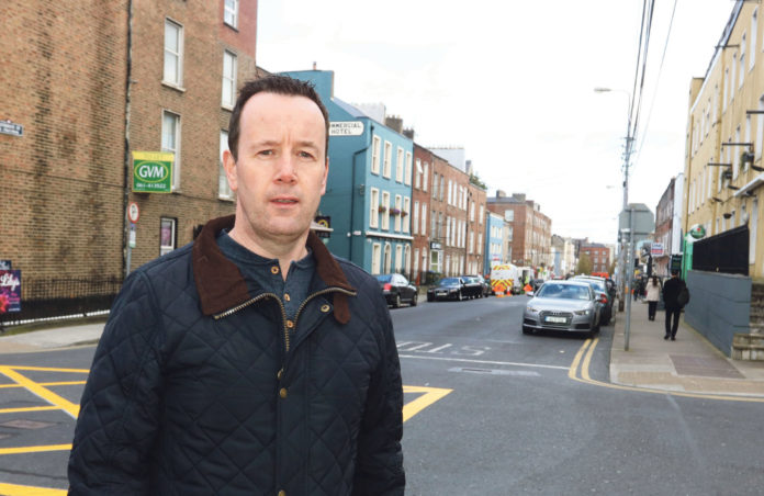 City councillor Joe Leddin on Catherine Street. Photo: Brendan Gleeson