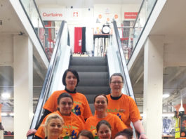 Staff at from Guineys Department Store marking World Autism Day.