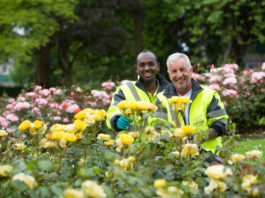Yaasin Sharif and Tomas Goodwin of the Parks team of Limerick City and County Council has played a key role in keeping Limerick looking its best. Pic Sean Curtin Photo.