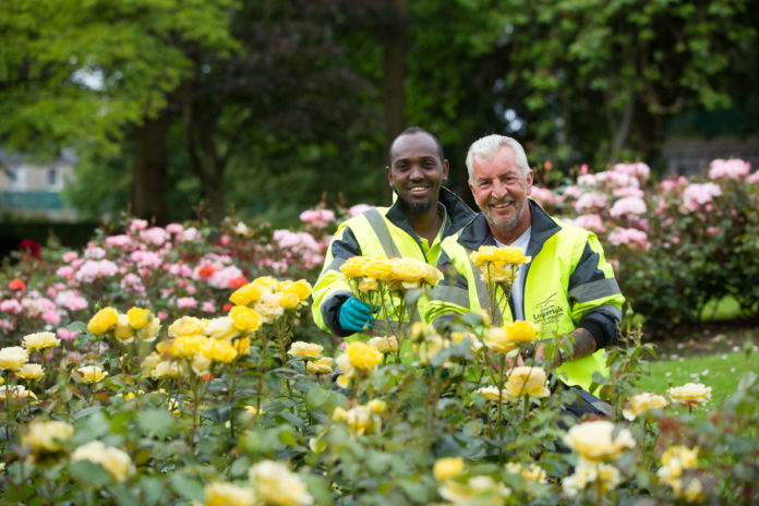 Yaasin Sharif and Tomas Goodwin of the Parks team of Limerick City and County Council has played a key role in keeping Limerick looking its best. Pic Sean Curtin Photo.