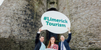 Mayor of Limerick James Collins, Majella O Brien - Tourism officer and Gordon Daly - Director of Services Limerick City and County Council pictured in Limerick today as Limerick launched the new Tourism Strategy, that envisages the total number of visitors to Limerick will reach 1.1 million per annum. Pic. Brian Arthur