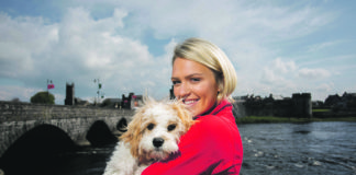 Pictured at Limerick's King Johns Castle are Aoife O'Rourke with Greg a 6 month old Cavachon. www.petmania.ie. Picture: Alan Place