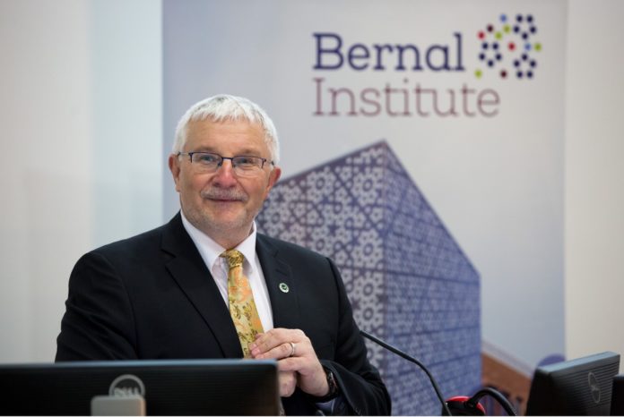 Michael Zaworotko, Bernal Chair of Crystal Engineering & Science Foundation of Ireland Research Professor at the University of Limerick speaking at the first of the Bernal Institute’s Distinguished Lecture Series at University of Limerick.One of the world’s top chemists, Professor Michael O’Keeffe who delivered the first of the Bernal Institute’s Distinguished Lecture Series on Thursday at University of Limerick. Professor O’Keeffe is Regents Professor at Arizona State University and was listed at third in the world in chemistry for citations for the period 2000-2010.Professor O’Keeffe’s lecture was titled Beautiful Geometry of Crystal Structures. Pic Sean Curtin True Media. Michael Zaworotko, Bernal Chair of Crystal Engineering & Science Foundation of Ireland Research Professor at the University of Limerick speaking at the first of the Bernal Institute’s Distinguished Lecture Series at University of Limerick. Pic Sean Curtin True Media.