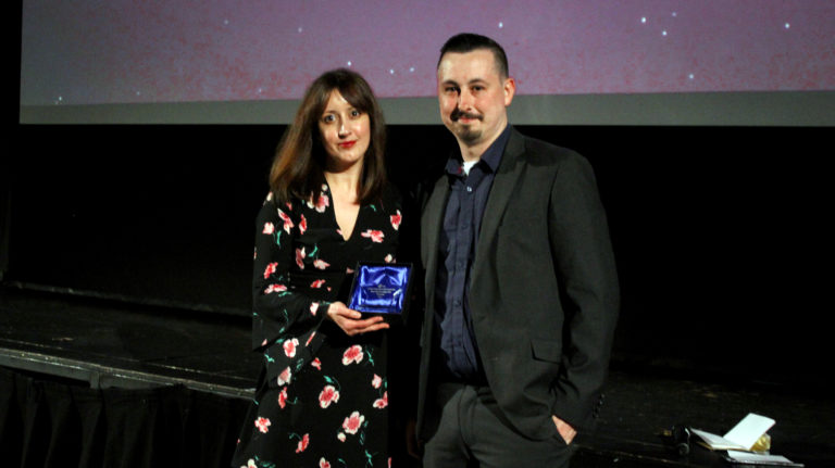 Award Winner, Mirian Gonzalez pictured with Cian Reinhardt.