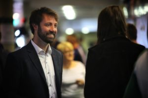 Green Party candidate Brian Leddin at the count centre in Limerick Racecourse. Photo: Cian Reinhardt