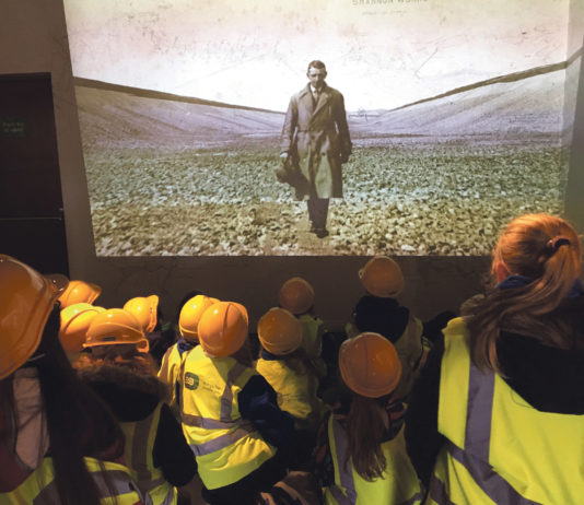 Local schoolchildren at the Ardnacrusha Experience.