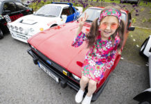 Selena (5) pictured at the launch of the first ever Cannonball RETRO Road-Trip Picture Andres Poveda