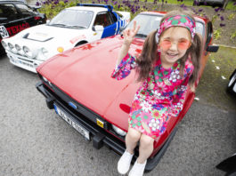 Selena (5) pictured at the launch of the first ever Cannonball RETRO Road-Trip Picture Andres Poveda