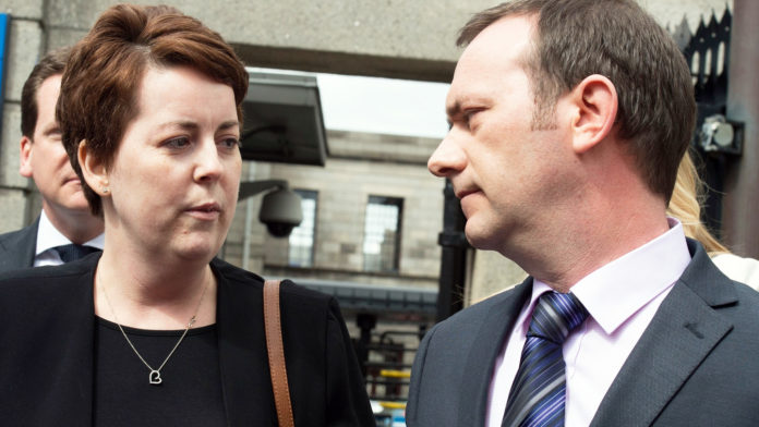 Ruth Morrissey with her husband Paul after the High Court judgement.