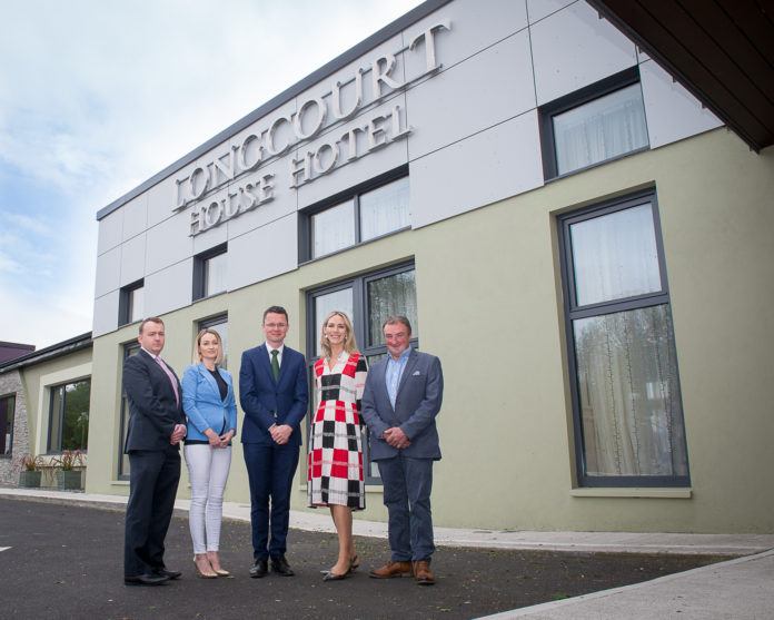 From left to right Agri Tourism Event Newcastlewest which took place on the 29th April in The Longcourt House Hotel: Alan Waters- AIB / Speaker, Margaret Jenkins - Fáilte Ireland, Minister Patrick O’Donovan, Dee Ryan - CEO Limerick Chamber, Michael Crowley - West Cork Fram,