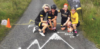 Sile Hayes, Sharon Kennedy, Jackie Scahill and Meave O'Shaughnessy after completing their Everest challenge.