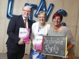 Pictured (L-R) were Fintan Breen, National Programme Coordinator LINC Programme with Minister Katherine Zappone TD and Karen Lynch, Manager and Inclusion Coordinator, Playmates, Navan, Co. Meath. Picture Conor McCabe Photography.