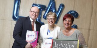 Pictured (L-R) were Fintan Breen, National Programme Coordinator LINC Programme with Minister Katherine Zappone TD and Karen Lynch, Manager and Inclusion Coordinator, Playmates, Navan, Co. Meath. Picture Conor McCabe Photography.