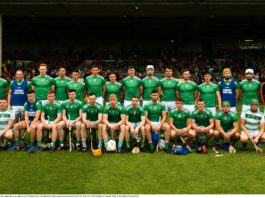 19 May 2019; The Limerick squad prior to the Munster GAA Hurling Senior Championship Round 2 match between Limerick and Cork at the LIT Gaelic Grounds in Limerick. Photo by Diarmuid Greene/Sportsfile