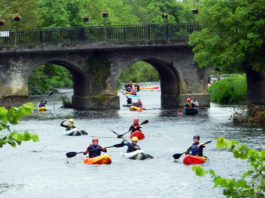 Kayaking on the Maigue during the Croom festival.