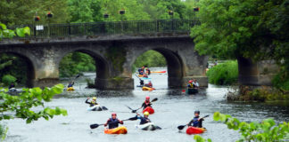 Kayaking on the Maigue during the Croom festival.