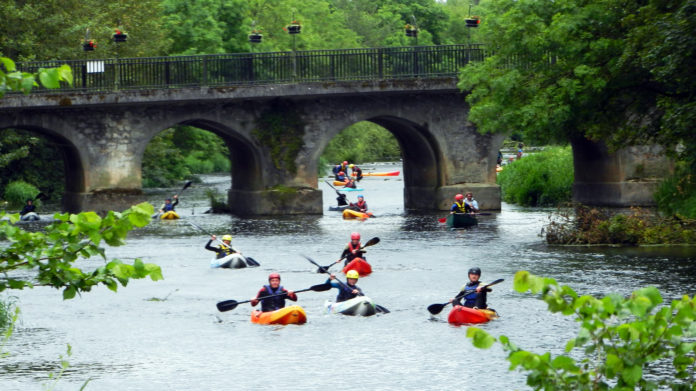 Kayaking on the Maigue during the Croom festival.