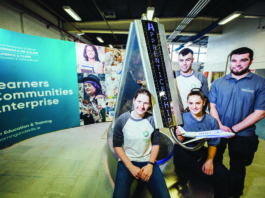 Members of the winning apprentice team from the ETB’s Shannon Campus, joint winners of Generation Apprenticeship Competition in April. Pic. Brian Arthur