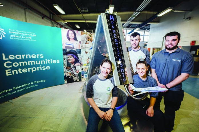 No Repro FeeLCETB 50 Shannon Pic. Brian Arthur Members of the winning apprentice team from the ETB’s Shannon Campus, joint winners of Generation Apprenticeship Competition in April. Pic. Brian Arthur