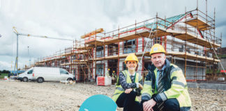 Aoife Duke and Seamus Hanrahan of Limerick City and County Council's Housing Development Directorate promoting the Turnkey programme which gets stalled planning permissions up and running by buying the properties from developers to increase the local housing stock. Photo: Brian Arthur