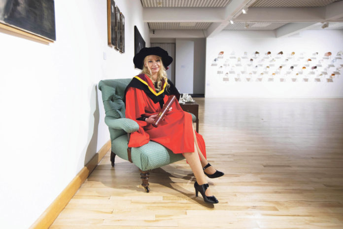Dr Sindy Joyce UL 0001 Dr Sindy Joyce after graduating with a PhD from the University of Limerick last January. Photo: Sean Curtin