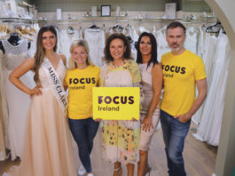 Pictured at the Ciara's Closet August Fundraising Initiative for Focus Ireland are Miss Clare 2019 Emma Austin, Aoife Sheehan, Midewest Fundraising and Marketing Executive for Focus Ireland, Focus Ireland Ambassador Celia Holman Lee, Demelza Morrissey, Ciara's Closet, and Richard Lynch, founder of ilovelimerick.com. Picture: Orla McLaughlin/ilovelimerick.