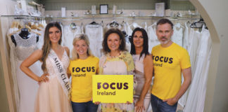 Pictured at the Ciara's Closet August Fundraising Initiative for Focus Ireland are Miss Clare 2019 Emma Austin, Aoife Sheehan, Midewest Fundraising and Marketing Executive for Focus Ireland, Focus Ireland Ambassador Celia Holman Lee, Demelza Morrissey, Ciara's Closet, and Richard Lynch, founder of ilovelimerick.com. Picture: Orla McLaughlin/ilovelimerick.