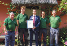 Staff at Bunratty Castle and Folk Park celebrate their TripAdvisor award.