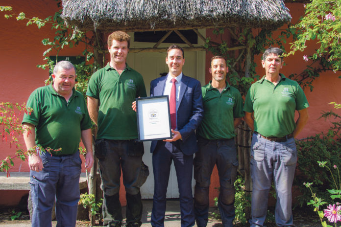 Staff at Bunratty Castle and Folk Park celebrate their TripAdvisor award.