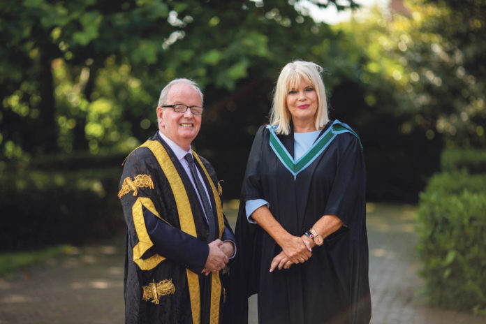 University of Limerick President Dr Des Fitzgerald With Minister of State Mary Mitchell O'Connor at last Sunday's graduation ceremony. Photo: Sean Curtin