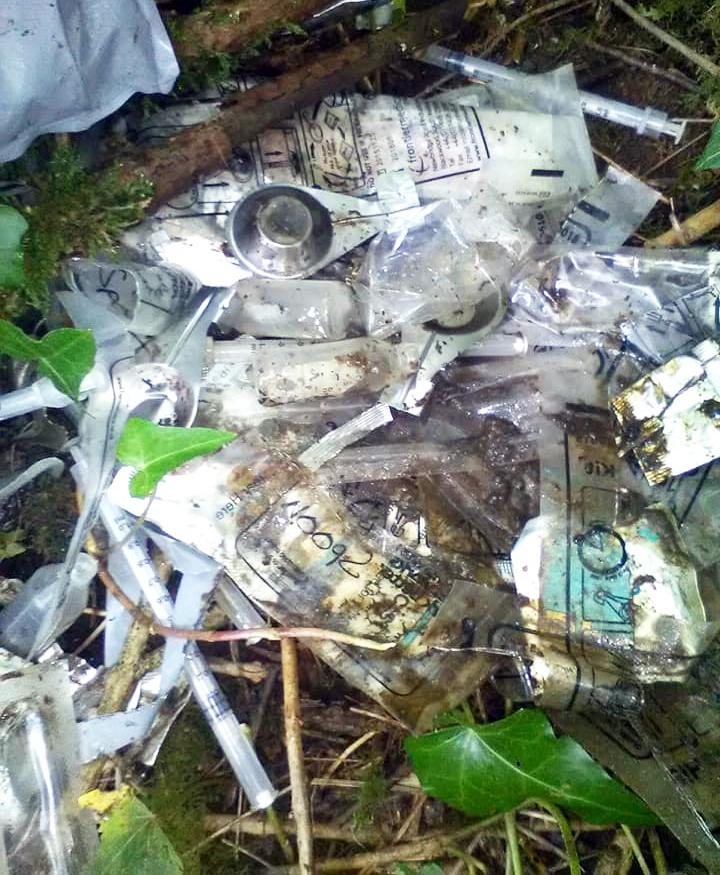 Heroin needles dumped in scenic spot