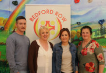 Pictured at the Bedford Row Family Project for the lauch of their 20th anniversary celebration are Ger Lynch, Service User, Tracie Tobin, Chairperson, Alison Curtin, Project Administrator and Helena O'Connell, Service User. Picture: Bruna Vaz Mattos/ilovelimerick