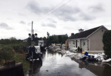 The effects of flooding at Coonagh last weekend. Photo: David Raleigh