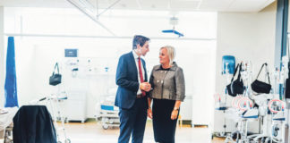 Health Minister Simon Harris with UL Hospitals Group chief executive Professor Colette Cowan. Photo: Brian Arthur.