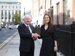 Pictured Winner Chairman of the Press Council, Seán Donlon and Overall Winner Muireann Duffy (University of Limerick) winner of the Press Council of Ireland annual student busary awards. Photo: Photocall Ireland