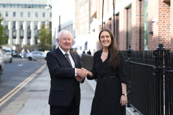 Pictured Winner Chairman of the Press Council, Seán Donlon and Overall Winner Muireann Duffy (University of Limerick) winner of the Press Council of Ireland annual student busary awards. Photo: Photocall Ireland